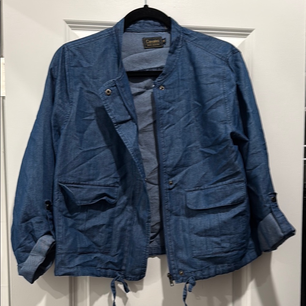 Cavalini Blue Lightweight Shirt Jacket Relaxed Fit